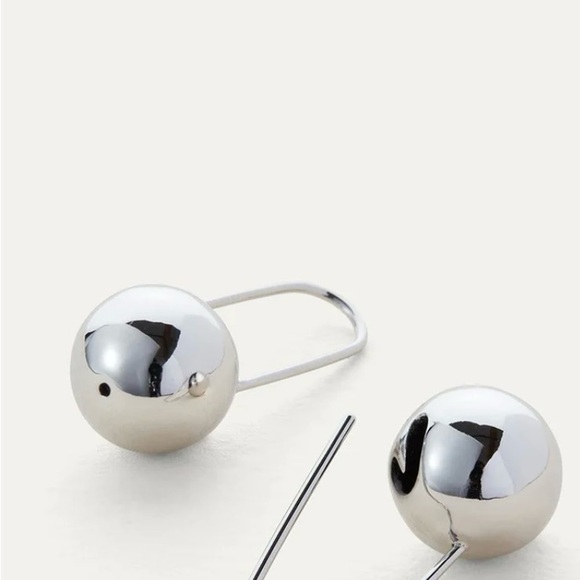 Jenny Bird Silver Celeste Minimalist Drop Earrings - Picture 2 of 3